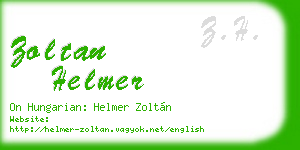 zoltan helmer business card